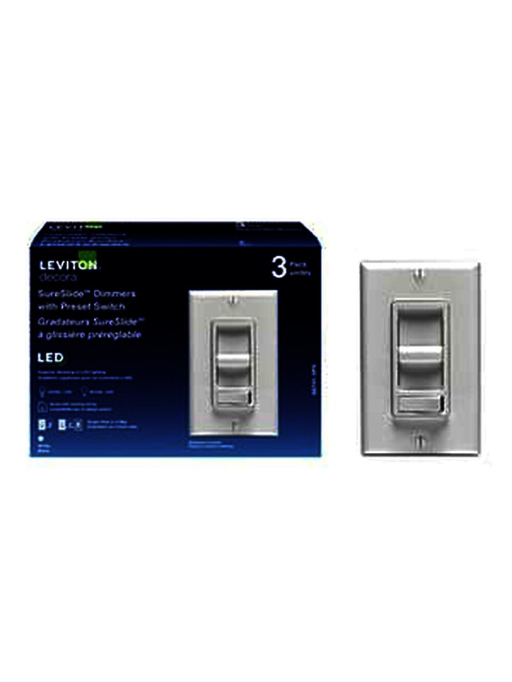 Leviton SureSlide Universal Dimmer 3-Pack White
